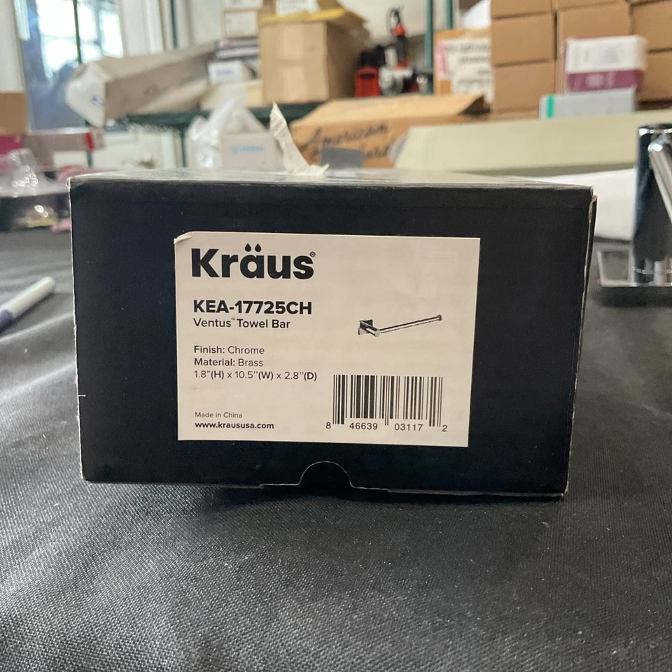 "Toallero Kraus 10,5"" Ventus cromo pulido KEA-17725CH B4" Foto 2 de 4