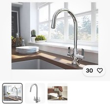 Bristan Echo EasyFit Kitchen Sink Mixer Tap Dual Lever Chrome Utility Room Diy
