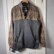 Simply Southern Fleece Pullover Womens Sz 2x XXL 1/4 Snap Aztec Turtle Seahorse