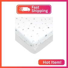 American Baby Company 2 Pack Printed 100 Natural Cotton Jersey Knit Fitted Port