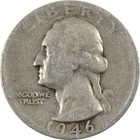 1946 S Washington Quarter Circulated Silver 25c Coin Collectible