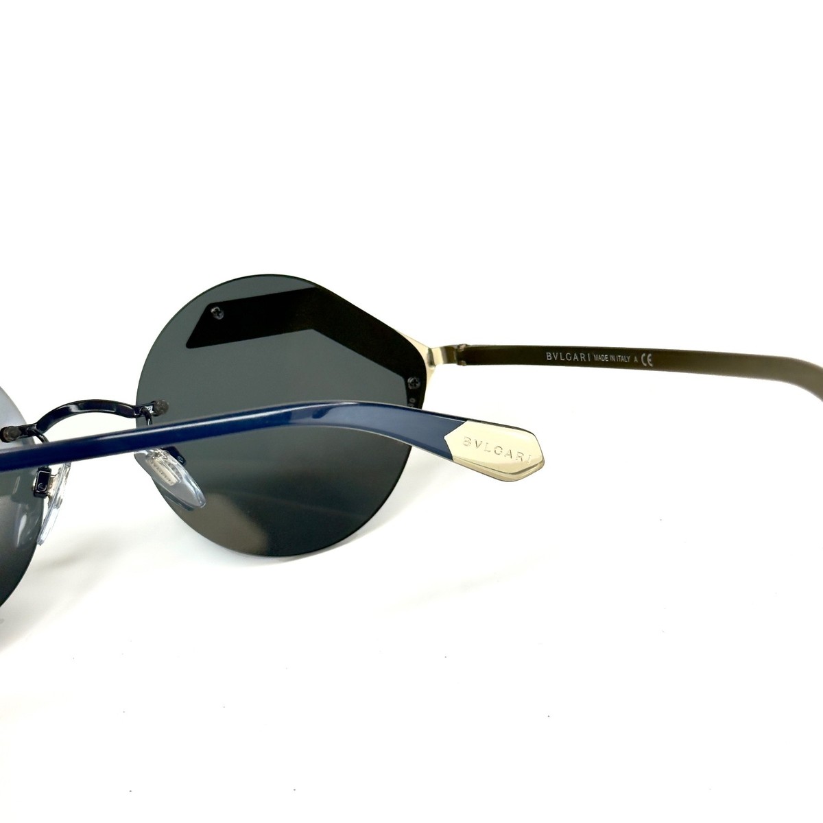 BVLGARI BV6089 6089 SERPENTEYES Gold Blue Metal Round Sunglasses