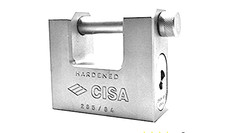 Lucchetto di Sicurezza Antiscasso Pistone Acciaio Art. 28550-84 da mm. 84 CISA