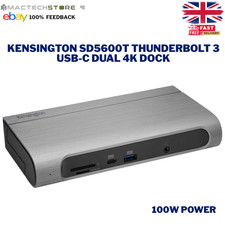 Kensington SD5600T Thunderbolt 3 USB-C Dual 4K Dock 100W Power