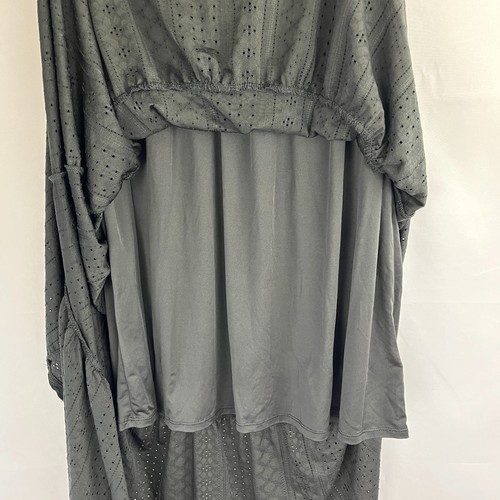 Maxi gonna a strati LulaRoe papavero XL nera dettaglio occhielli Whimisgoth Witchy Boho - Foto 3 di 7