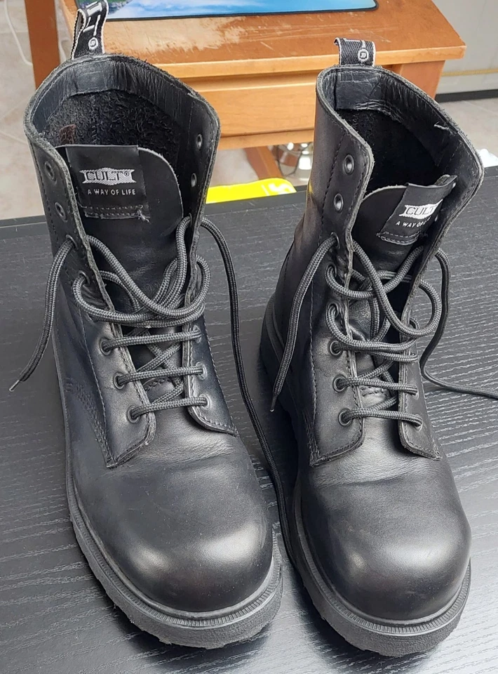 Anfibi Cult Bolt anni ’90 Bar Harbour Nero Taglia 40 con scatola Pari al Nuovo - Immagine 2 di 4