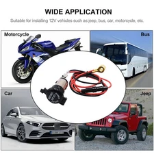 120W 12V Car Motorcycle ATV Cigarette Lighter Power Socket Plug Cover Waterproof