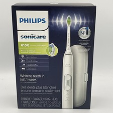 Philips Sonicare 6100 ProtectiveClean Electric Toothbrush White Silver NEW