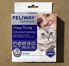Feliway Optimum Cat Calming Pheromone Diffuser 30 Day Kit  BRAND NEW EXP 2027