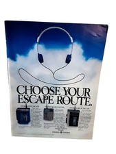 1981 General Electric Portable Stereo Cassette Vintage Print Ad