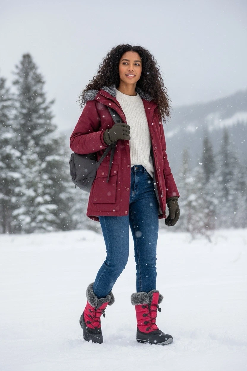 Kamik Women's Momentum 2 9.5 Snow Boots Fur Lined Waterproof Boots
