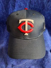 Team MLB By OC Sports Men's OSFA Black Minnesota Twins Fitted Hat NWOT