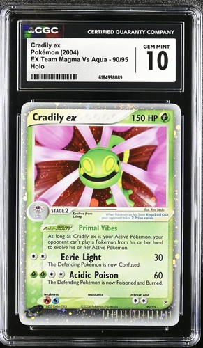 Cradily ex graded CGC 10 for sale on eBay