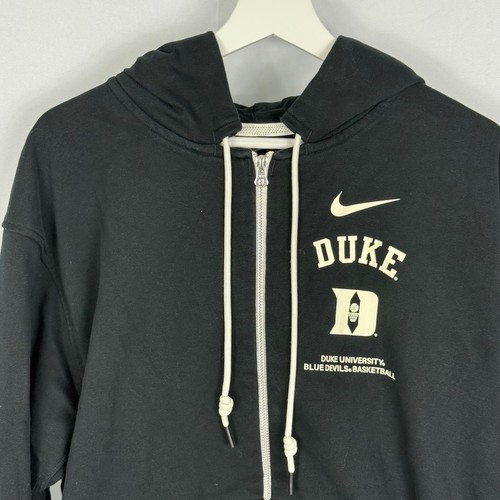 Nike Dri Fit Duke Blue Devils Basketball Jacket Mens Large Black Full Zip Hooded - Picture 2 of 11