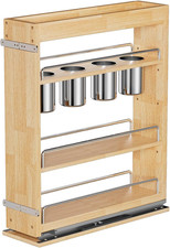 5" Soft Close 3-Tier Wooden Pull-Out Organizer for Kitchen Cabinets