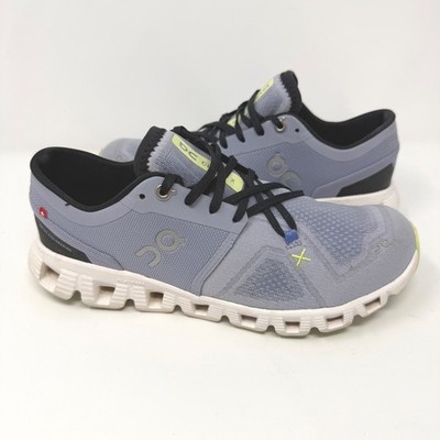 On Cloud X Women US 7.5 Running Shoes Alloy Helvetia Grey Lime 60.98253