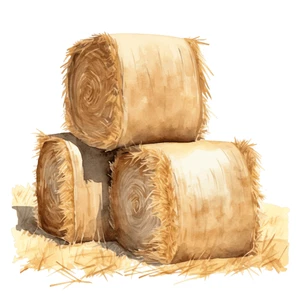 Farm Scene Hay Self Adhesive Vinyl Sticker