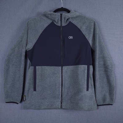 Outdoor Research OR Polartec 200 Hoodie Large Midweight Fleece Full Zip Jacket