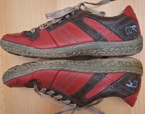 Damen Schuhe Sneaker Gr. 38 ( 38,5 ) Gordonjack Kunstleder Rot - Bild 4 von 7