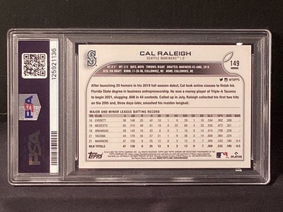 2022 Topps Chrome Baseball Cal Raleigh Pink Refractor RC #149 PSA 2022 Topps Chrome Baseball Cal Raleigh Pink Refractor RC #149 PSA