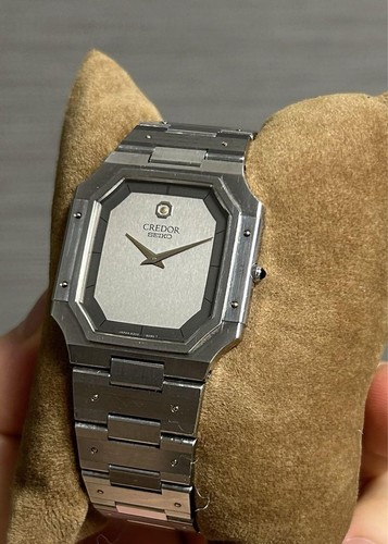 Reloj Seiko Credor 9300 5050 Cuarzo SS Dos Tonos Esfera Gris 29mm Vintage Japón - Imagen 4 de 12