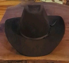 John B Stetson Cowboy Hat Troy Sable Size 7 4X Beaver No Box Brown JBS Brand 