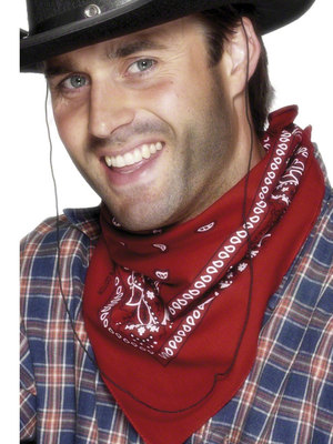 Cowboy Fancy Dress Neckerchief Scarf Bandana Red New by Smiffys