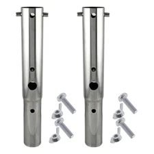 Stainless Steel Universal Pool Pole Telescopic Adapter Heavy Duty (2 Pack)