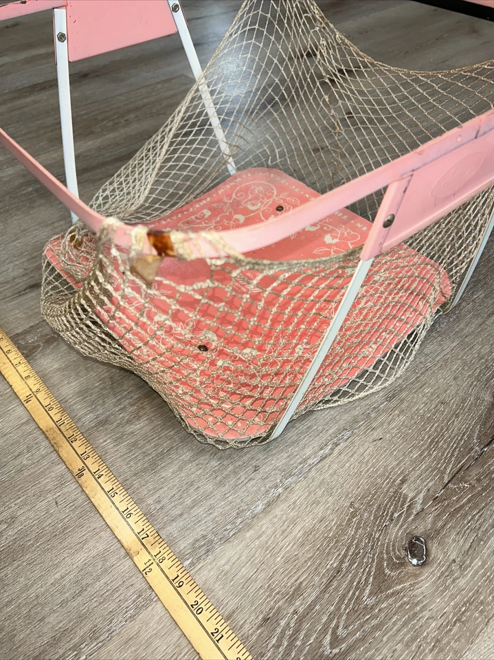 Muñeca Amsco E Playpen Muñeca Bebé Vintage Metal Rosa 17.5” X 17.5” Decoración Habitación de Muñecas Foto 4 de 4