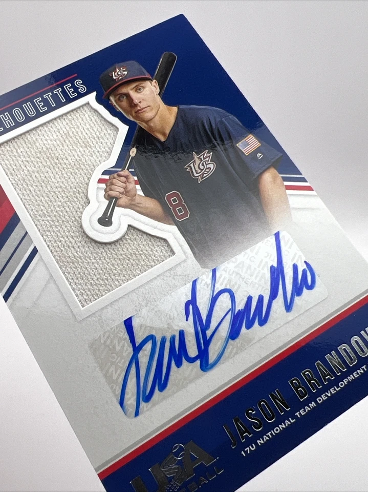 2018 Panini USA Baseball Stars & Stripes Jerseys Blue /199 Jason Brandon Auto - Image 3 of 4