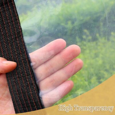 GliCraft 4 Pcs Transparent Tarp 6x8 Ft Clear Waterproof Weatherproofing