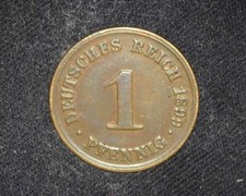 Germany 1899-D Pfennig Empire KM10 About Uncirculated ~FCS-268