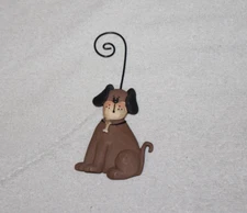 Vintage Suzi Skoglund Dog Flat Hanging Ornament Christmas