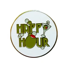Happy Hour Golf Ball Marker & Hat Clip