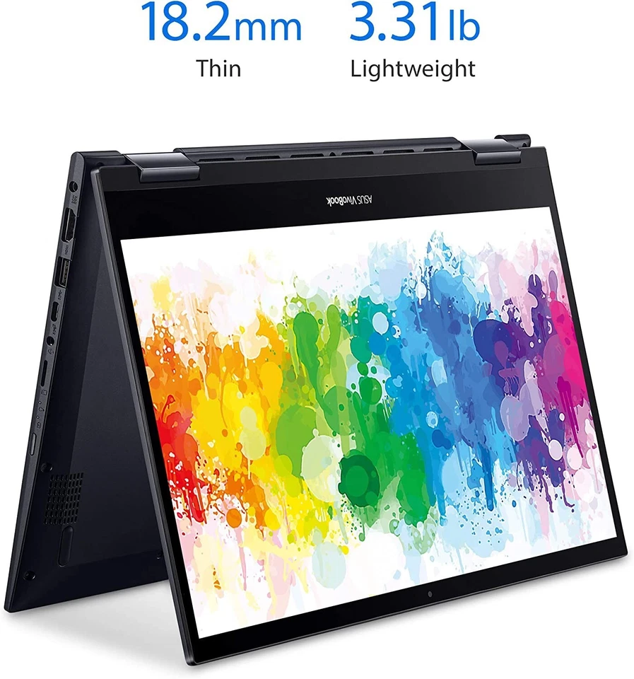 Asus VivoBook Flip 14" Touchscreen Laptop R5-5500U 8GB 512GB TM420UA-DS52T NEW - Image 2 of 4