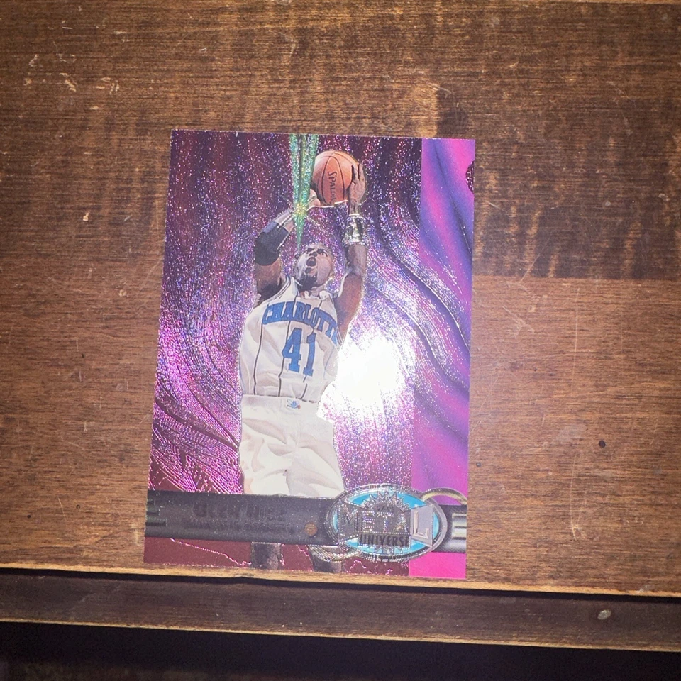 GLEN RICE 1997-98 Metal Universe Basketball Card #35 Charlotte Hornets NBA - Image 2 of 4