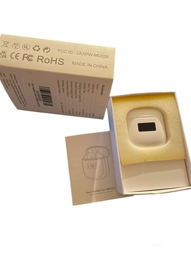 Wireless Earbuds, True Wireless Earbuds, Wireless Headpiece, White Wireless Buds - Photo 3 sur 7