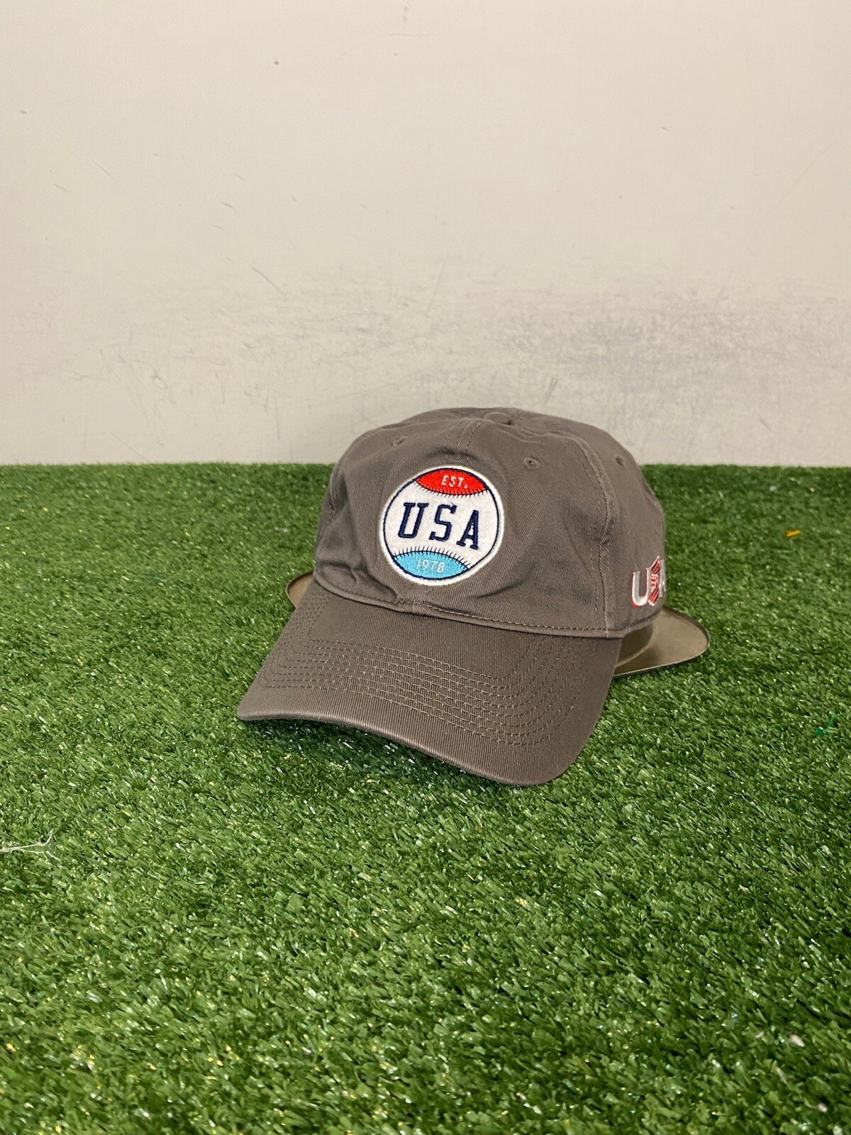 USA Baseball hat cap strap back gray baseballism … - image 3