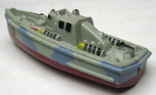 VINTAGE 1987 GALOOB MICRO MACHINES NAVE MARINA MILITARE 119 MIMETICA CON ROSSO - BELLO - Foto 3 di 6