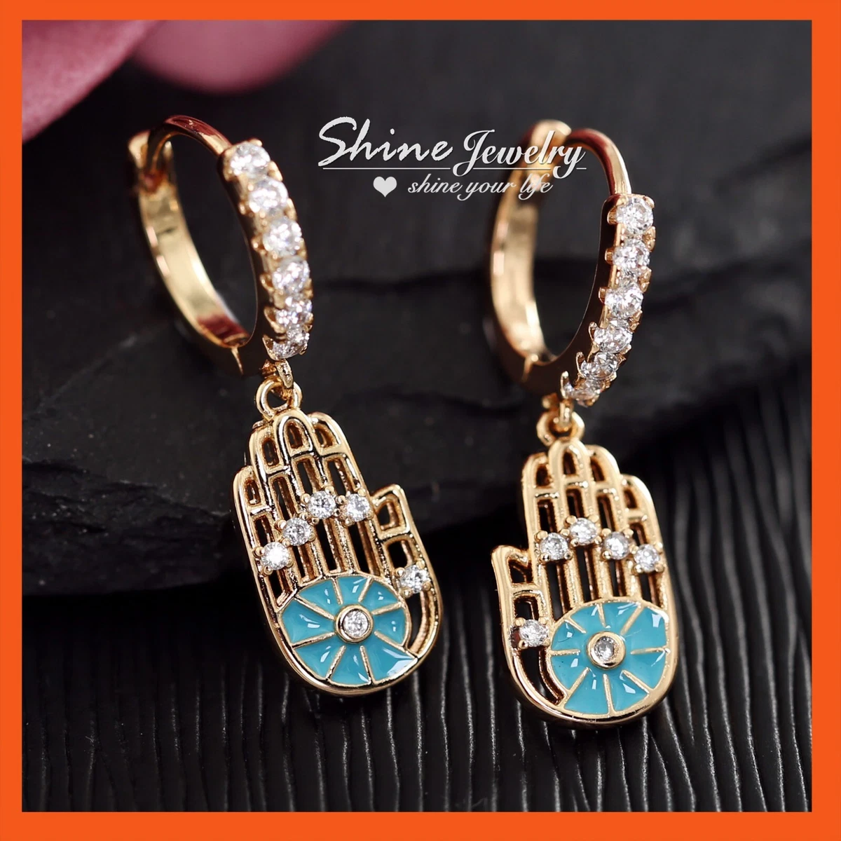 Hamsa sale dangle earrings
