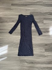 Navy stripes maxi dress