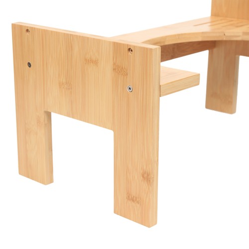 Toilettenhocker Holz Klohocker Erwachsene Toilettenhocker aus Bambus WC Hocker - Bild 11 von 15