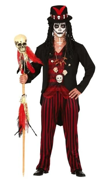 Halloween Costumes Voodoo Ladies Party Fancy Dress Up Spooky Mask Wizard Adult - Image 2 of 4