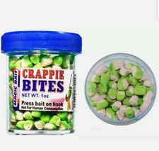 Magic CRP-02 Crappie Bites White/Chartreuse Catch More Slabs Tackle Bait Fishing