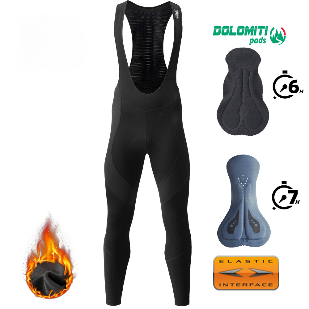Cycling Pants Men Winter Thermo Bicycle Bibs Tights Mountain Bike Padded Bibs