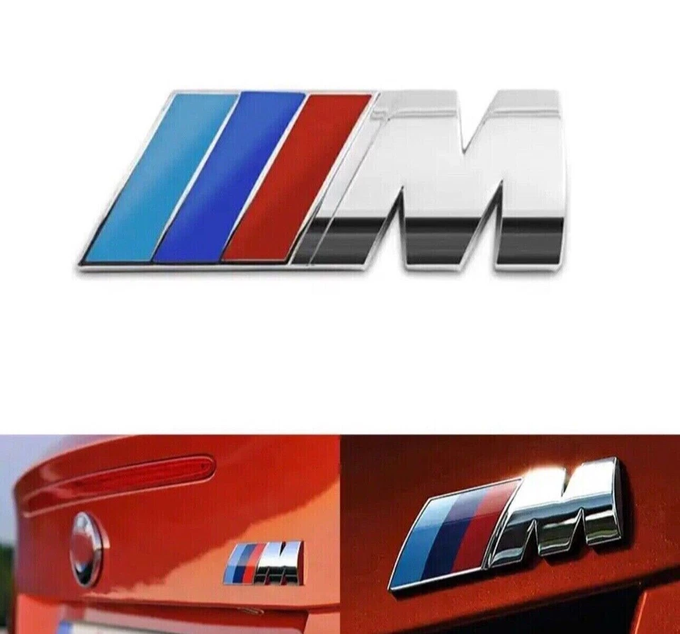 STEMMA POSTERIORE M PER BMW CROMATO PERFORMANCE COMPATIBILE ABS LOGO FREGIO - Immagine 2 di 4