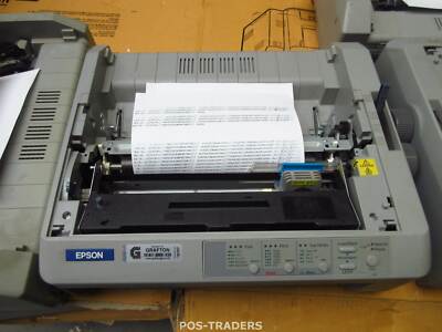 EPSON FX-890 USB Dot Matrix Printer 9-Pin MISSING FRONT & REAR COVER & TRACTOR