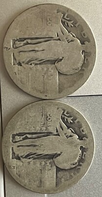 Dateless Silver Standing Liberty Quarter, Type 1 Variety Minted in 1916 and 1917