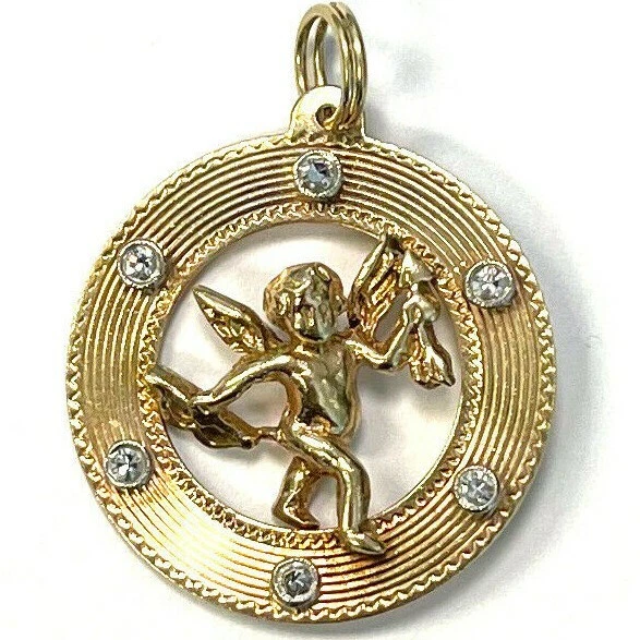 14k gold 2024 cherub pendant