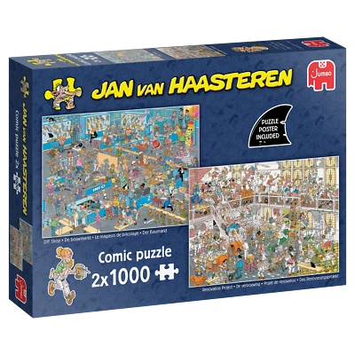 Jan van Haasteren - Das Renovierungsprojekt & Der Baumarkt 2x1000 Teile Puzzle
